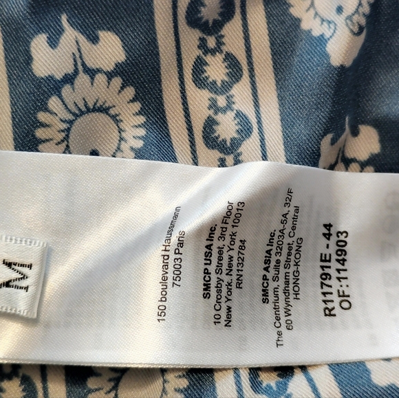 Sandro Enrika graphic-print Navy Blue Wrap Dress - Picture 10 of 11